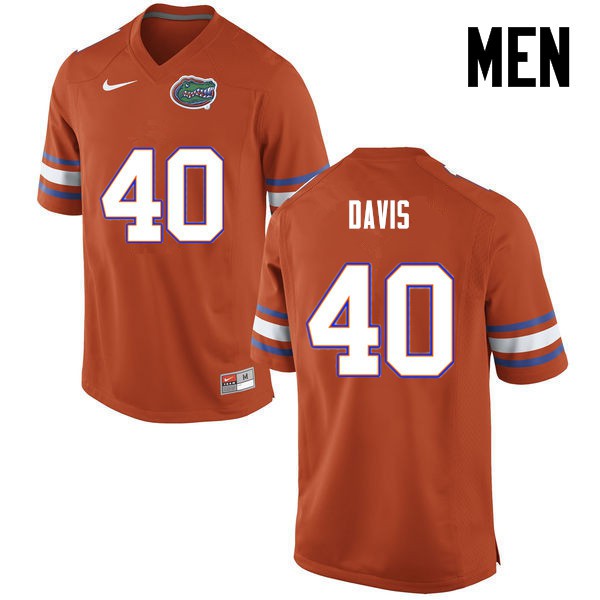 Florida Gators Men #40 Jarrad Davis College Football Orange